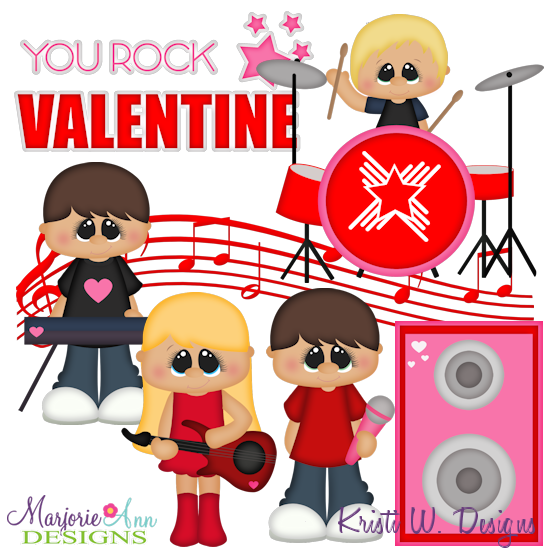 You Rock Valentine SVG Cutting Files Includes Clipart - Click Image to Close
